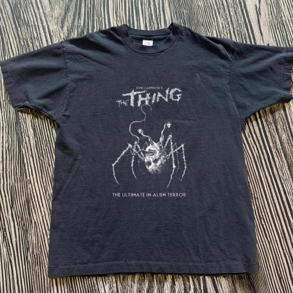 Gildan Men Black T-Shirt, The Thing Black Cotton T-Shirt